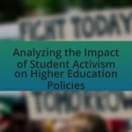 Analyzing the Impact of Student Activism on Higher Education Policies
