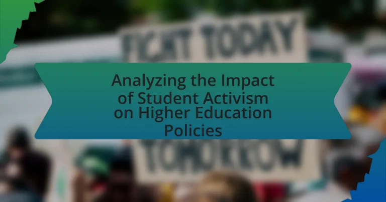 Analyzing the Impact of Student Activism on Higher Education Policies