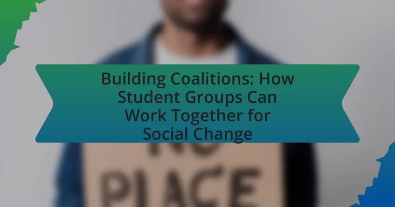 Building Coalitions: How Student Groups Can Work Together for Social Change