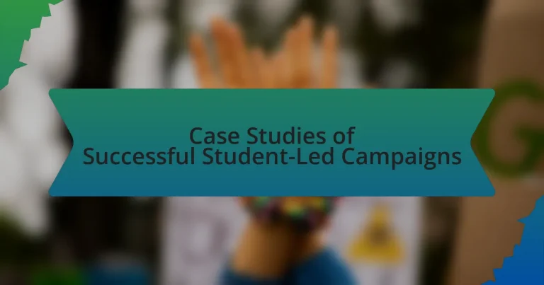 Case Studies of Successful Student-Led Campaigns