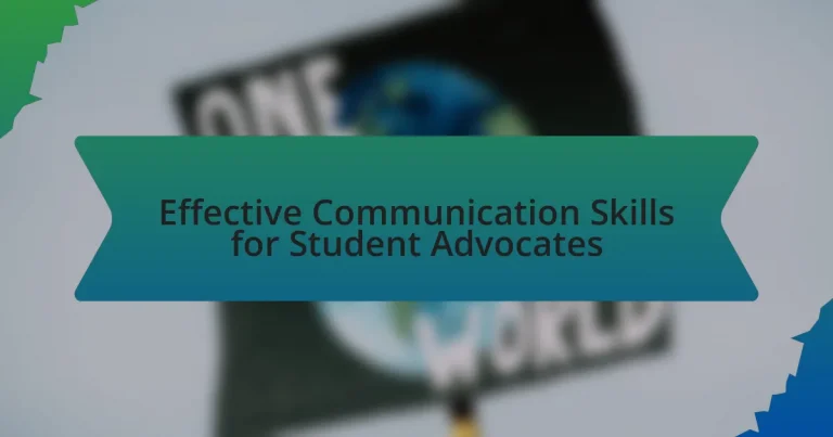 Effective Communication Skills for Student Advocates