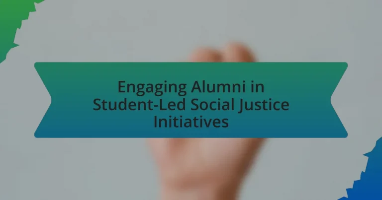 Engaging Alumni in Student-Led Social Justice Initiatives