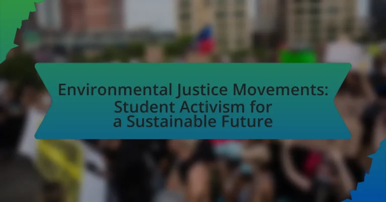 Environmental Justice Movements: Student Activism for a Sustainable Future