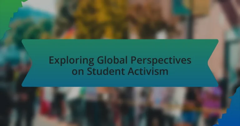 Exploring Global Perspectives on Student Activism