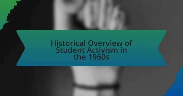 Historical Overview of Student Activism in the 1960s