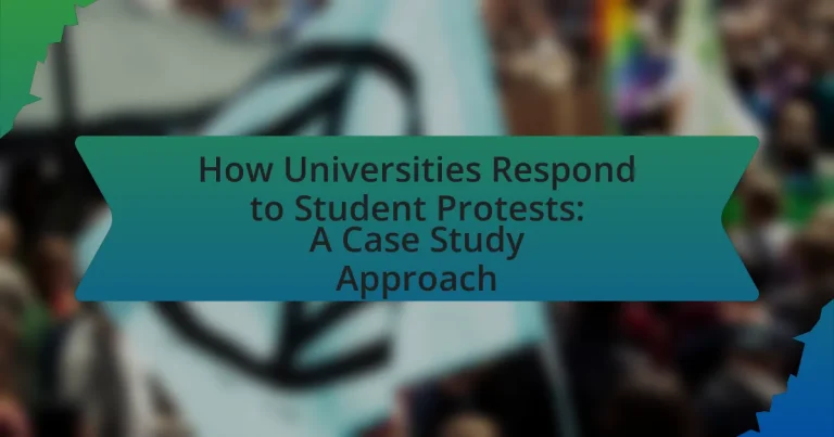 How Universities Respond to Student Protests: A Case Study Approach
