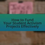 How to Fund Your Student Activism Projects Effectively