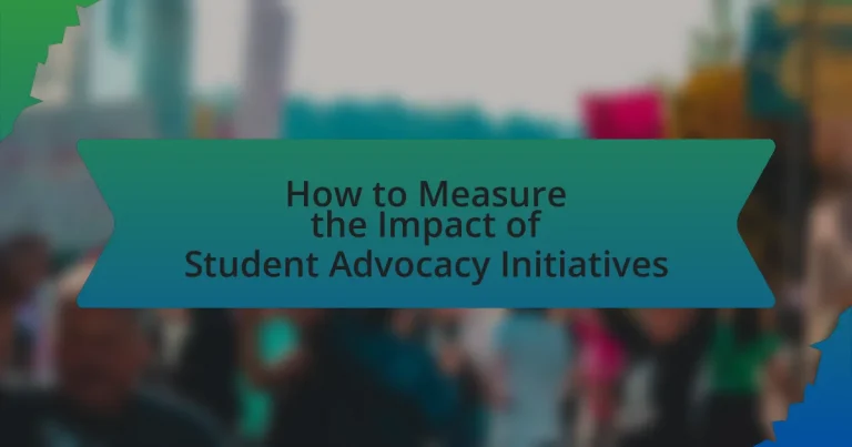 How to Measure the Impact of Student Advocacy Initiatives