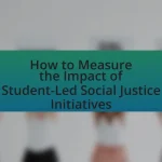 How to Measure the Impact of Student-Led Social Justice Initiatives
