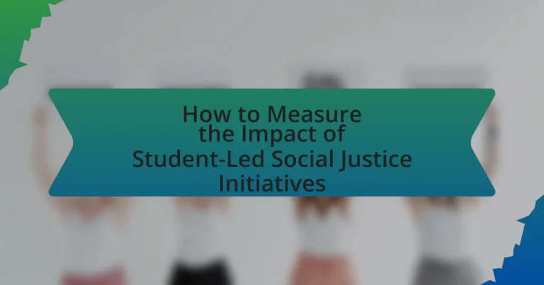 How to Measure the Impact of Student-Led Social Justice Initiatives