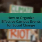 How to Organize Effective Campus Events for Social Change