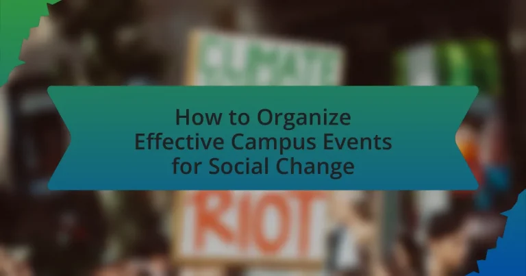How to Organize Effective Campus Events for Social Change