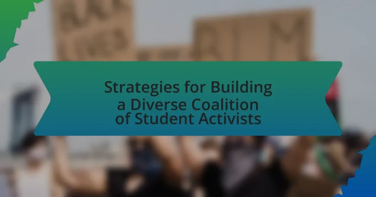 Strategies for Building a Diverse Coalition of Student Activists