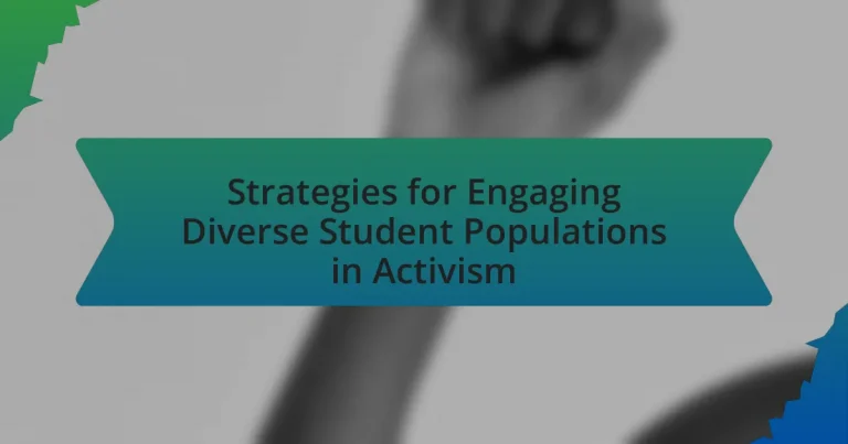 Strategies for Engaging Diverse Student Populations in Activism