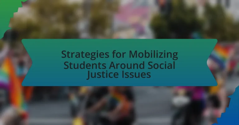 Strategies for Mobilizing Students Around Social Justice Issues