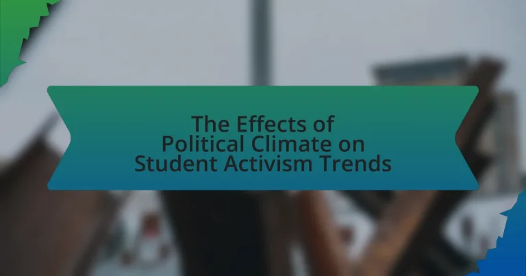 The Effects of Political Climate on Student Activism Trends