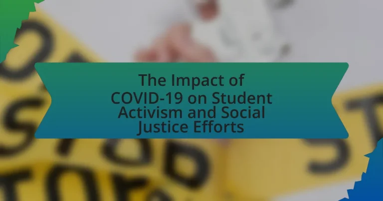 The Impact of COVID-19 on Student Activism and Social Justice Efforts