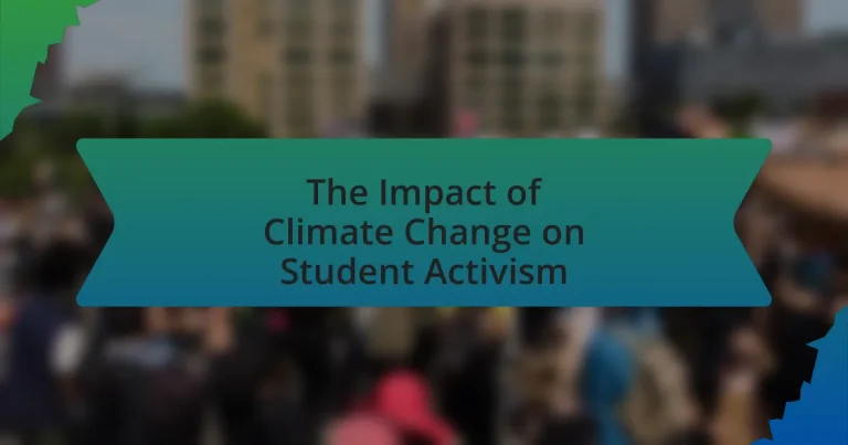 The Impact of Climate Change on Student Activism