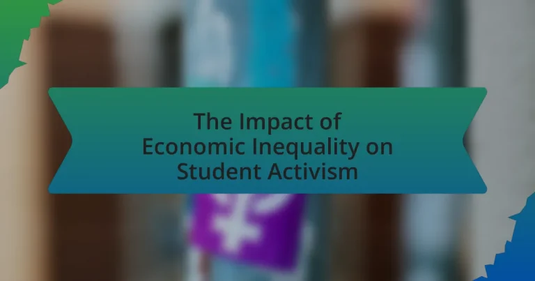 The Impact of Economic Inequality on Student Activism
