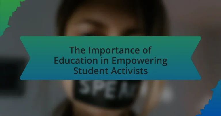 The Importance of Education in Empowering Student Activists