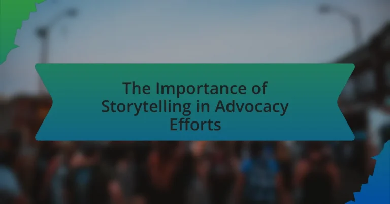 The Importance of Storytelling in Advocacy Efforts