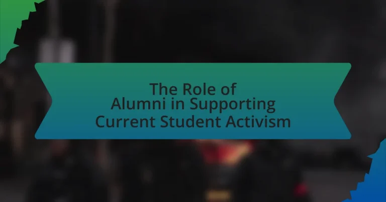 The Role of Alumni in Supporting Current Student Activism