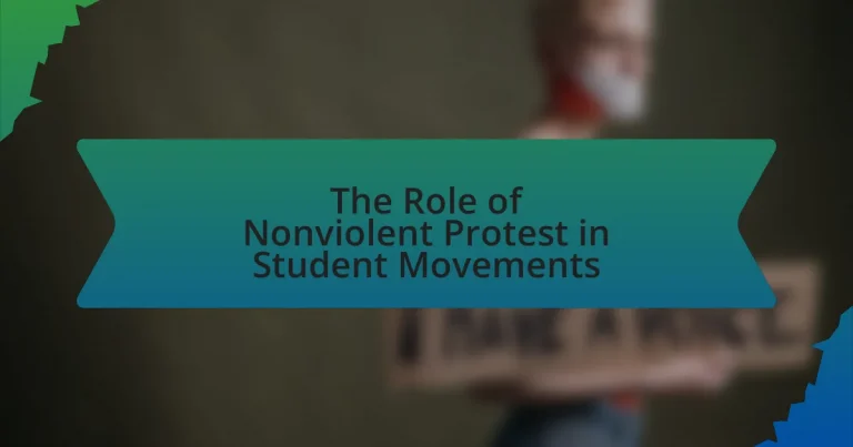 The Role of Nonviolent Protest in Student Movements