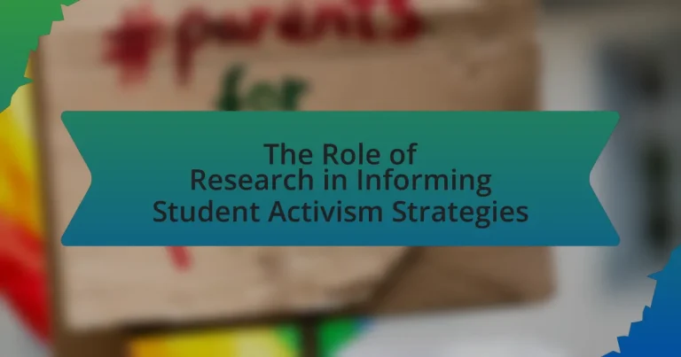 The Role of Research in Informing Student Activism Strategies