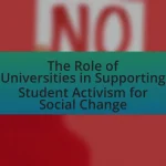 The Role of Universities in Supporting Student Activism for Social Change