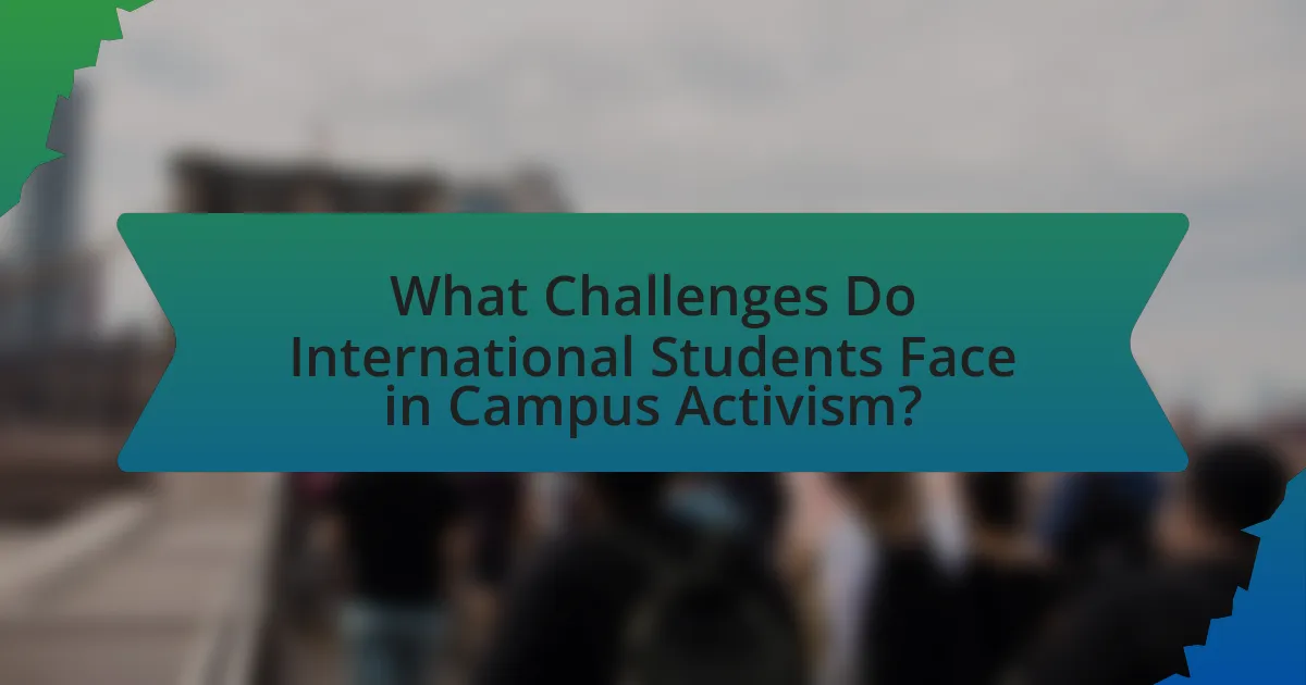 What Challenges Do International Students Face in Campus Activism?