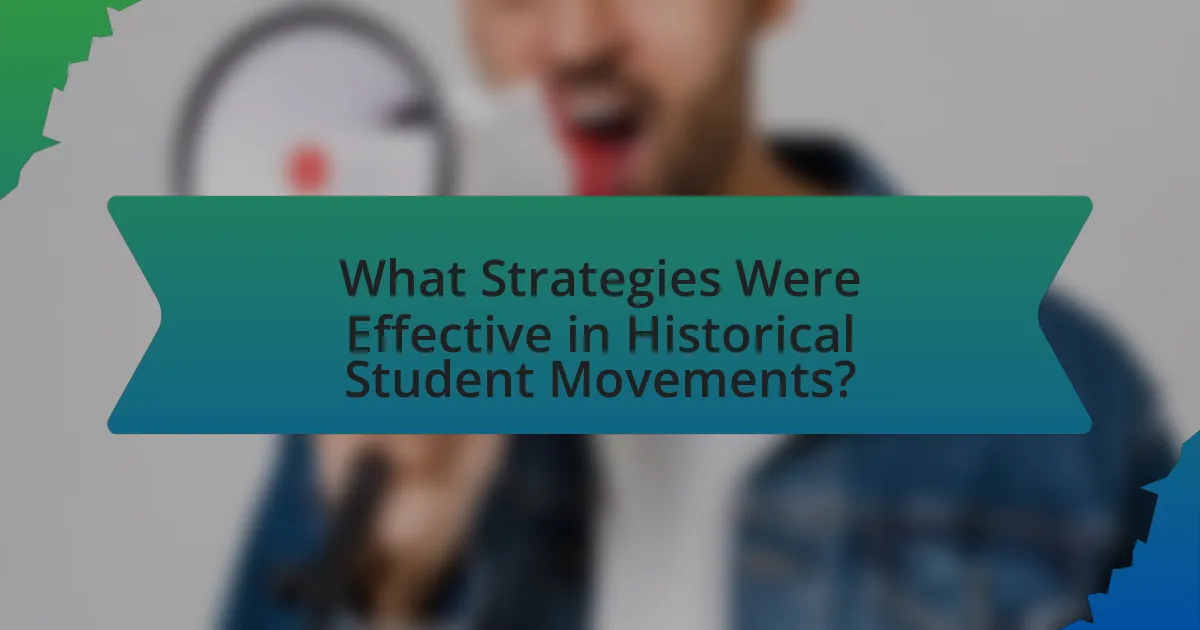 What Strategies Were Effective in Historical Student Movements?