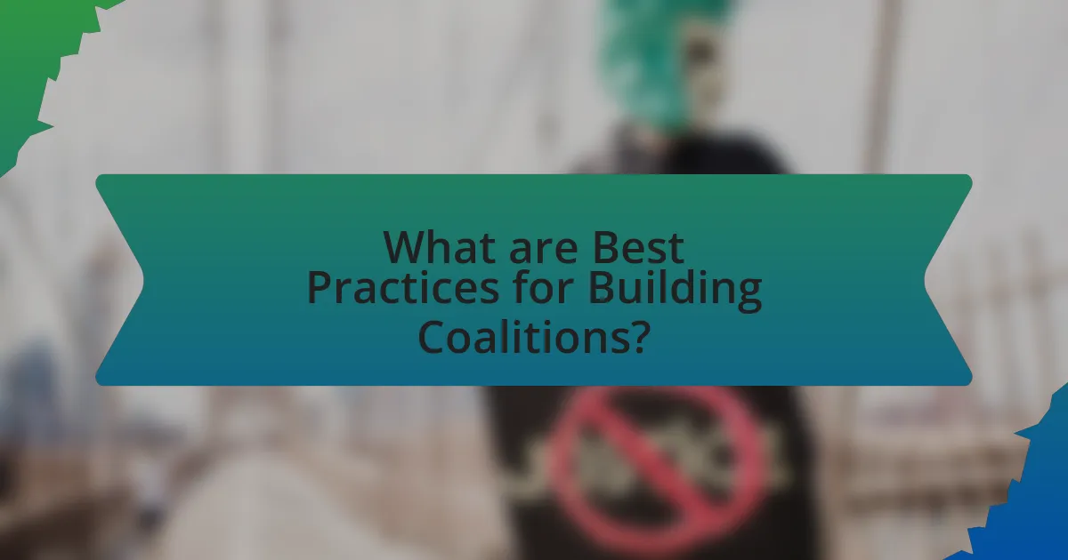 What are Best Practices for Building Coalitions?