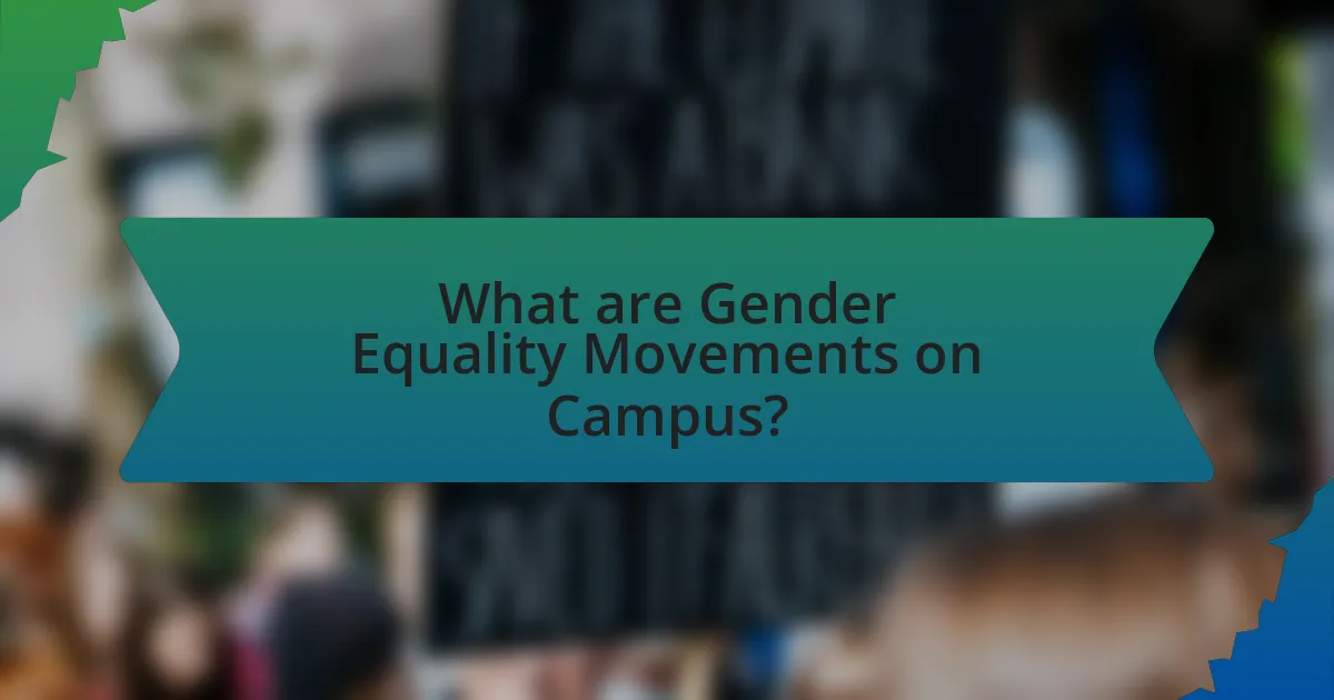 What are Gender Equality Movements on Campus?