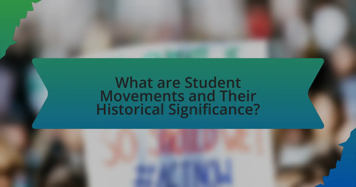 What are Student Movements and Their Historical Significance?