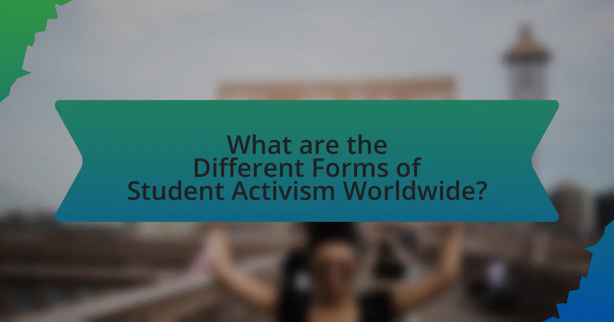 What are the Different Forms of Student Activism Worldwide?
