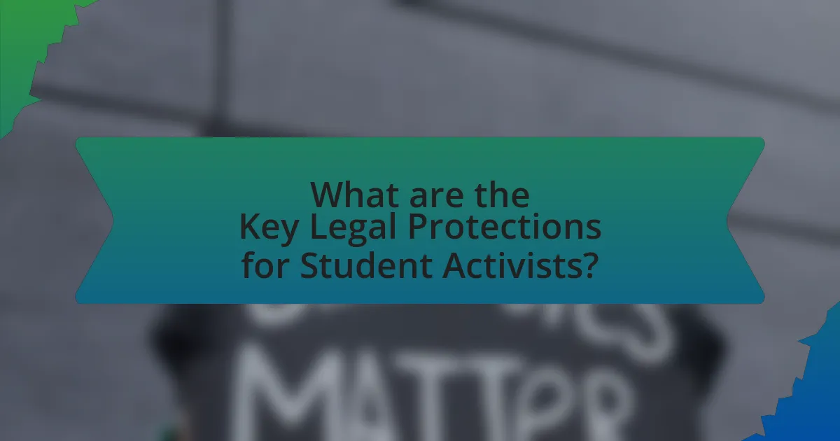 What are the Key Legal Protections for Student Activists?