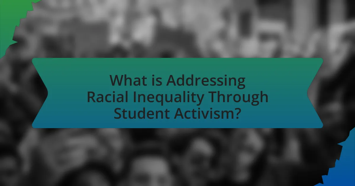 What is Addressing Racial Inequality Through Student Activism?