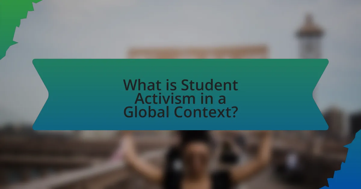 What is Student Activism in a Global Context?