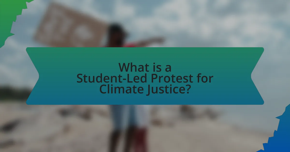 What is a Student-Led Protest for Climate Justice?