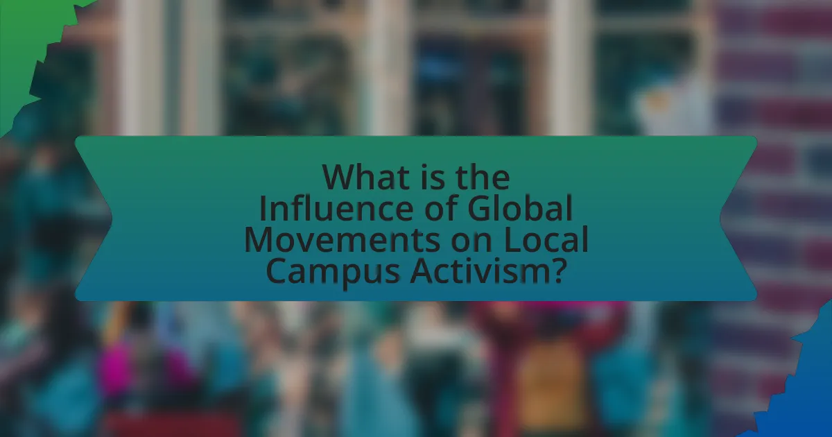 What is the Influence of Global Movements on Local Campus Activism?