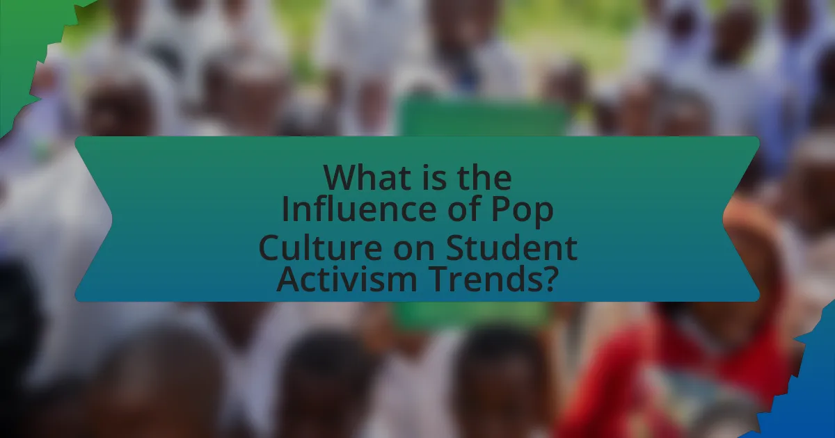 What is the Influence of Pop Culture on Student Activism Trends?