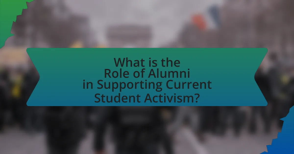 What is the Role of Alumni in Supporting Current Student Activism?