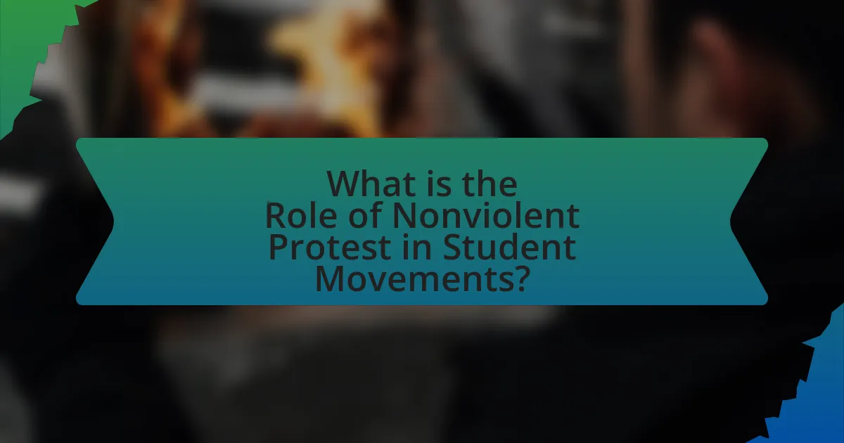 What is the Role of Nonviolent Protest in Student Movements?