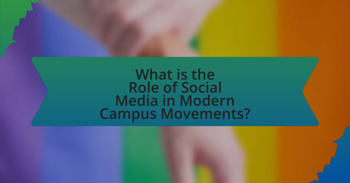 What is the Role of Social Media in Modern Campus Movements?