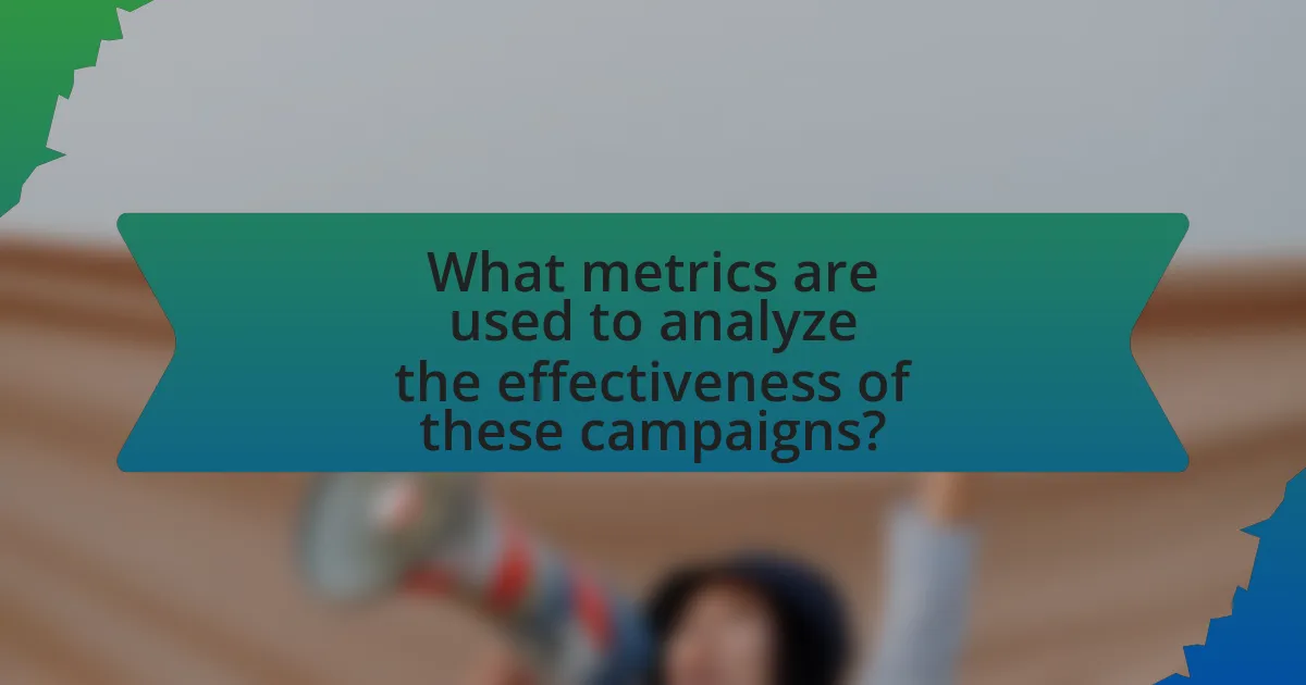 What metrics are used to analyze the effectiveness of these campaigns?