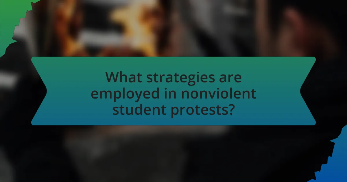What strategies are employed in nonviolent student protests?